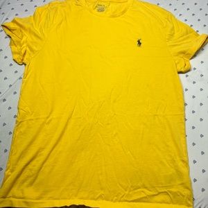 Yellow polo shirt